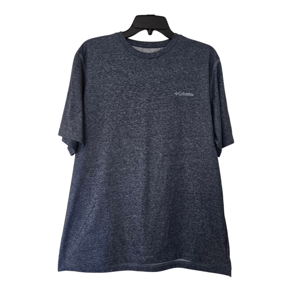 Columbia Men's Heathered Navy Blue Omni Wick Short Sleeve Tee Size Large